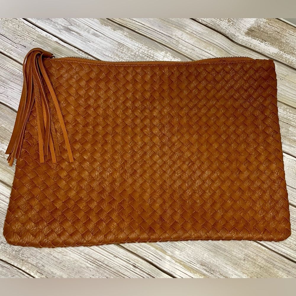 𝅺BAM forever faux leather large clutch bag